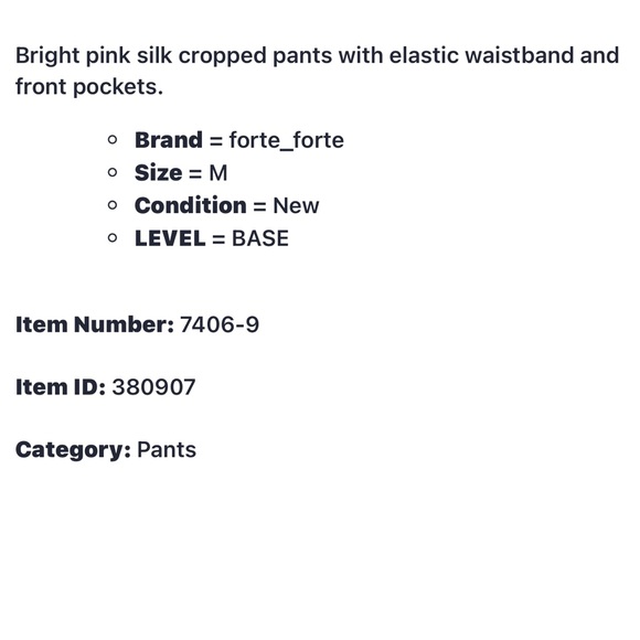 forte_forte Bright Pink Granadine Silk Cropped Pants - Picture 12 of 12